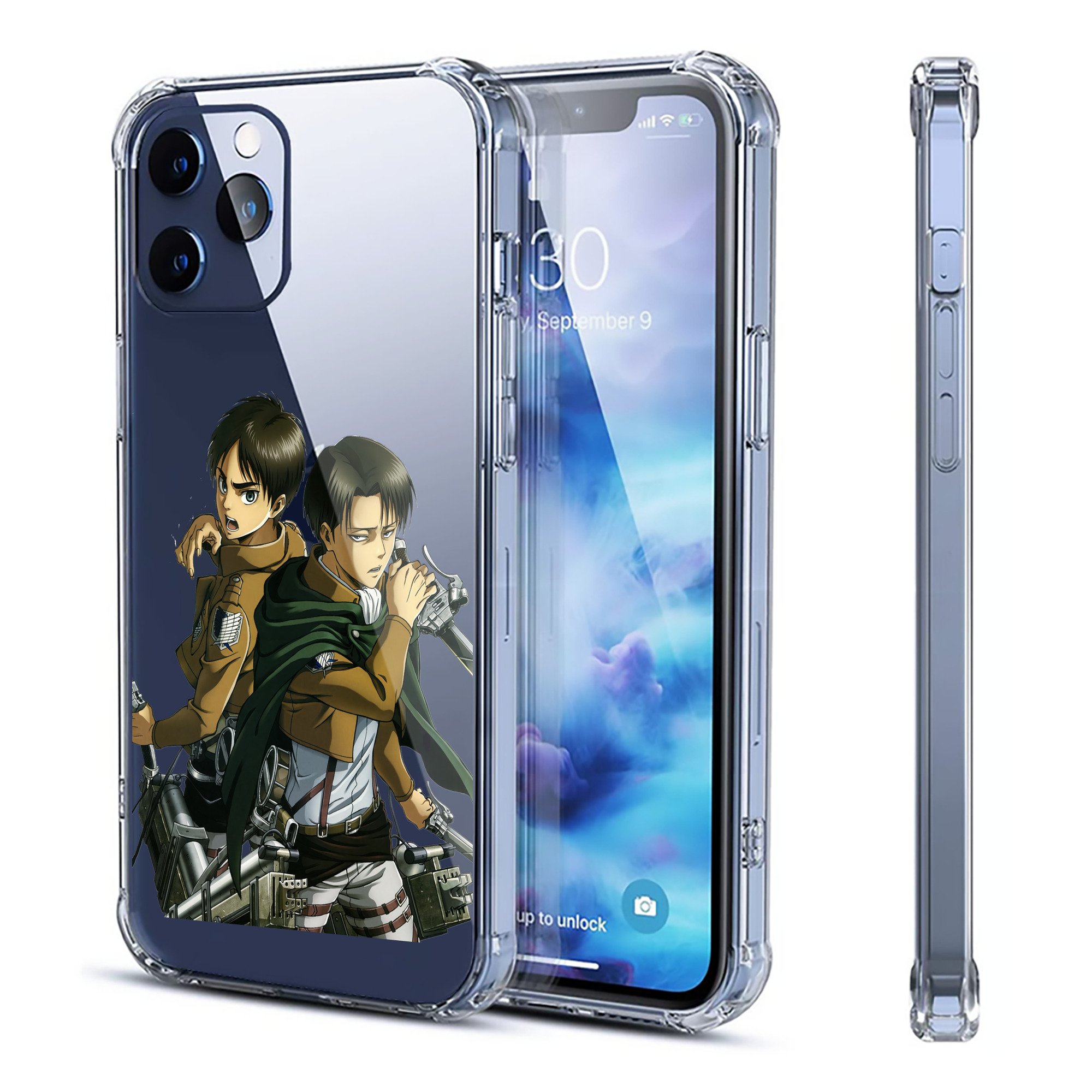 （画像用） 進撃の巨人 リヴァイ·アッカーマン Attack on Titan Levi Ackerman 【iPhone 12シリーズ対応】透明スマホケース（クリアソフトケース）